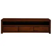 TANAKA SOLID MAHOGANY TV UNIT ETU 3 DRAWERS 190CM MAHOGANY COLOUR
