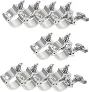 ERINGOGO 10Pcs Silver Lamp Hooks Clips for Stage Lighting Durable Truss Clamps Secure for Moving Head Lamps and Dj Equipment