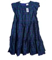 Crewcuts Girls Plaid Peasant Tiered Dress 12