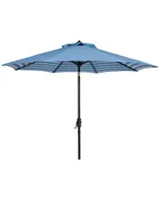 Safavieh Athens Inside Out Striped 9ft Crank Outdoor Auto Tilt Umbrella
