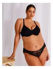 [Chloe & Lola] Empower D+ Micro Underwire Bonded Bra in Black