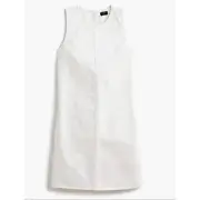 NWT J. Crew Denim shift mini dress in white wash - Size 4