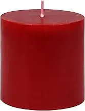 Zest Candle Pillar Candle, 3 by 3-Inch, Red