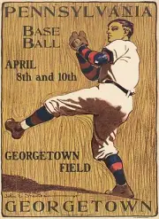 Wall Decor Poster.Home Room art design.Pennsylvania Baseball.Georgetown.11674