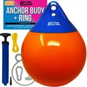 Anchor Buoy and Retrieval Ring, Inflatable Vinyl Boat Buoy Balls with Pump, R...