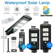 70W-250W Solar Street Light LED Motion Sensor Dusk-Dawn Outdoor Garden Lighting