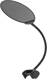 Microphone Pop Filter, Foldable Metal Microphone Pop Filter Protector with Flexible 360 Degree Gooseneck Clip for Studio Chat Recording