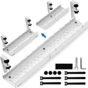 Under Desk Cable Management Tray 21.7" Retractable Clamp Mount