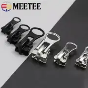 10Pcs Zipper Sliders for Resin Zips Black Silver Zippers Slider Pull Luggage Tap