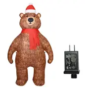 2.1m Inflatable Bear Model Led Air Blower Outdoor Garden Toy Christmas Party Ornament New Year Decoration