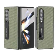 For Samsung Galaxy Z Fold4 5G Carbon Fiber Phone Case With Holder