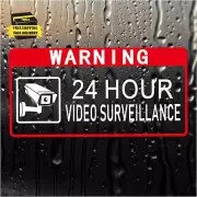 Video Surveillance Sign 2" X 4"Security Sign 24 Hour Camera Warning Security Sel