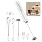 Efficient Handheld Milk Frother with Detachable Whisks and Compact Design