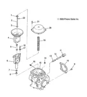 Polaris Carburetor, Genuine OEM Part 3131745, Qty 1