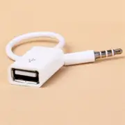 3.5mm Male AUX Audio Plug to USB 2.0 Female Converter Cable Cord for Car MP3Vt1