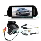 18 IR Wireless Reversing Camera +7" LCD Monitor Mirror Car Rear View Kit 12V-24V