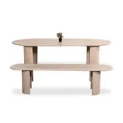 Beaumont Indoor Wooden Dining Table with Bench Seats Setting - Dining Settings