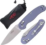 Firebird GANZO FB727S-GY Pocket Folding Knife Stainless Steel Blade 440C G-10 Non-slip Handle with Clip Camping Fishing Outdoor Folder EDC Knife (Grey)