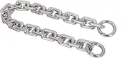[willikiva] 15.3 Inche 17mm DIY Iron Flat Chain Strap Gold Handbag Chains Accessories Purse Clutches Handles Wrist Straps Replacement Straps, with Metal Buckles(Silver)