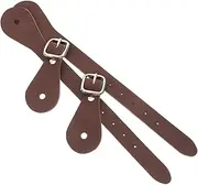 GANAZONO 2pcs Adjustable Straps for Activities Genuine Riding Accessories for Men and Women Deep Comfortable Fit for Cowboy Boots Brown