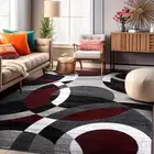 Rugshop Area Rug Geometric Circles Rugs for Living Room Bedroom Rugs Kitchen Rug