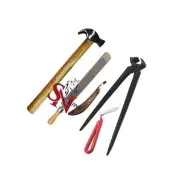 FARRIER TOOL KIT 12" Horse Hoof Nippers Double Sided Rasp,Hammer,Hoof Knife