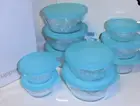 Tupperware Clear Mates Bowls Set Of 10 Clearmates Bowls Blue Seals Clear Bases
