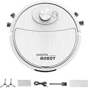 Small Robot Robotic Vacuum - Smart Sweeping Mopping Robot | Automatic Small Robot Vacuum | Automatic Rechargeable Floor Mop | 3 Cleaning Modes Quiet Vacuum Cleaner for Ceramic Tile, Stone, Laminate