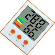 Intelligent Thermometer Hygrometer Home Humidity Monitor Alarm Function Accurate Measurement Large Screen No Battery Needed (black)