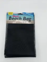 Black Mesh Beach Bag/Sports Bag With Drawstring 23”x30”
