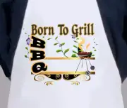 Apron Born To Grill Fancy Art Fun Saying Slogan Quote Unisex