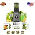 Compact and Powerful Cold Press Juicer - Whole Fruit Processing with Safety Lock