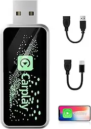 Wireless Carplay Adapter for iPhone, Super Fast Upgrade from Wired CarPlay to Wireless, Plug and Play, Mini Stable, Carplay Adapter for Apple Compatible with iPhone iOS 10+ & Cars with Wired CarPlay