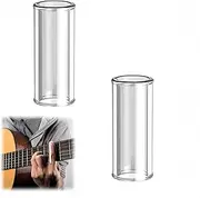 Ai-OUMLEEF Guitar Slides Set, 2pcs Guitar Slide, Slide Guitar Slider for Electric Guitar Bass Accessories Clear Slides Clear Guitar Slide Glass Bottleneck Glass Guitar Slide (transparent)