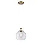 Innovations Ballston Athens 8" 1 Light Mini Pendant 1P, BB/SD - 516-1P-BB-G124-8