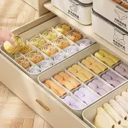 10/15 Grids Panties Socks Organizer with Cover Wardrobe Storage Box for Home