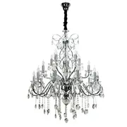 Madeleine 20 Light Egyptian Crystal Chandelier in Chrome