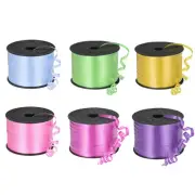 6pcs 100 Yards Curling Ribbon Crimped Balloon String Metallic 5mm, Multicolor