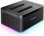RGB SATA to USB 3.0 Hard Drive Docking Station with Offline Clone, for 2.5 and 3