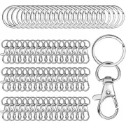 50Pairs Alloy Lanyard Keychain Hook Clip Swivel Snap For Paracord Lobster Clasp