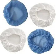 [Holibanna] 4Pcs Breathable Mesh Kitchen Chef Hat Dustproof Cooking Hat for Food Service Hotel Restaurant for Men Women Blue White for Professional Use