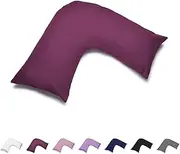 CLOUDPUFF 1000TC Ultra Soft Brushed Microfibre V Shape/Tri/Boomerang Pillowcase Wrinkle, Fade and Stain Resistant with Envelope Closure (1, Shiraz)