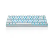 K25 84 Key Bluetooth Wireless 2 Mode Mechanical Keyboard Ice Blue Blue Switches Gaming Keyboard for Tablet Mobile Computer