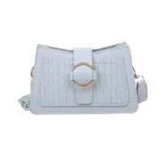 Retro Alligator Pu Leather Handbag Women Tote Acrylic Chain Shoulder Crossbody Bags Classic Elegant Crossbody Shoulder Bag