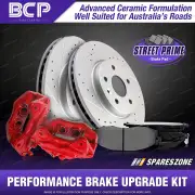 Rear Disc Brake Calipers + Rotors + Pads for Subaru Outback BP BPD 2.0L 110KW