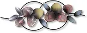 3D Metal Wall Decoration Wall Relief Metal Wall Picture Background Wall Decorations Creative Handmade Wall Sculpture Made of Metal Leaves for Study Living Room Bedroom Artwork