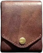 [Generic] Multifunctional Compact Wallet, Handmade Leather Card Holder, Slim Minimalist Wallet, Multifunctional Leather Wallet, Front Pocket Wallet Slim, Leather Slim Money Clip Wallet, Built-In Pen Slot (1pcs)