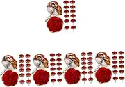 DOITOOL 5sets Red Tack Cute Thumb Tacks for Cork Board Thumbtack Colored Rose Poster Pins Decorative Tacks Office Desk Decor Flower Push Pins Aesthetic Thumb Tacks Pin Tacks Resin 30pcs*5
