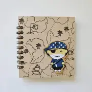 Cute Mini Pocket Writing Spiral Notebook Pirate Treasure Map Hard Cover