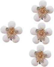[NIYANGLE] Rhinestone Flower Shoe Clips for Wedding Elegant Bridal Shoe Accessories Versatile Buckle Decoration for Flats Heels Sandals and Boots Stylish Footwear Enhancer